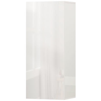 HOMCOM Meuble Mural Salle de Bain Blanc 2 Étagères Verre