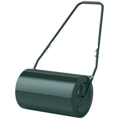 Outsunny Rouleau Gazon 63L Métal Vert Foncé 123x58x40cm