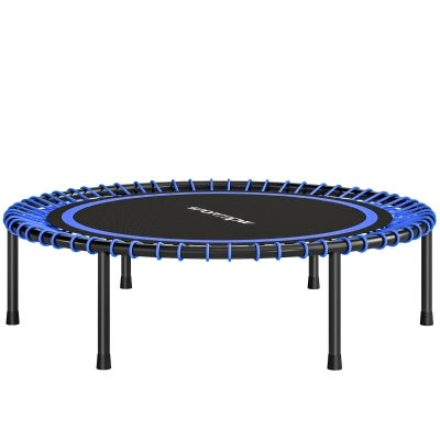 SPORTNOW Trampoline Fitness Ø114cm Acier Renforcé Bleu Noir