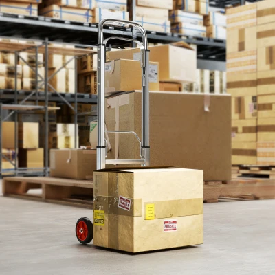 HOMCOM Brouette Pliable Aluminium 90kg Poignée Réglable Noir