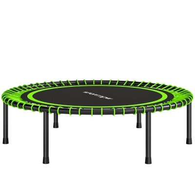 SPORTNOW Trampoline Fitness Ø114cm Acier Renforcé Vert Noir