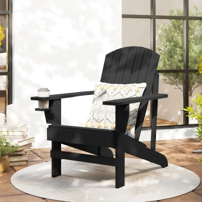 Outsunny Sedia da giardino 72cm x 95cm x 93cm Nero