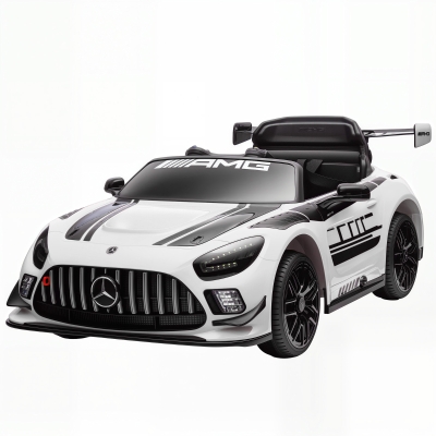 AIYAPLAY Voiture Électrique Enfant Mercedes 12V LED Blanc