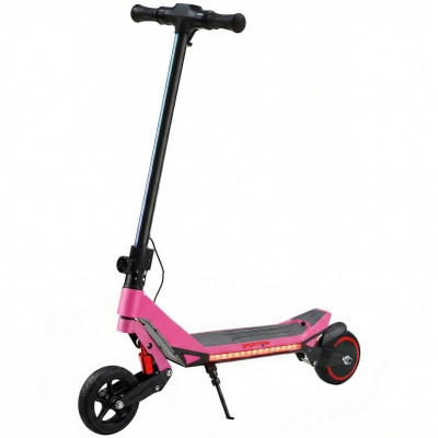 SPORTNOW Kids Electric Scooter Foldable LED Pink