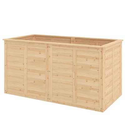 Outsunny Lit de Jardin Surélevé 152x77cm Bois Massif Naturel