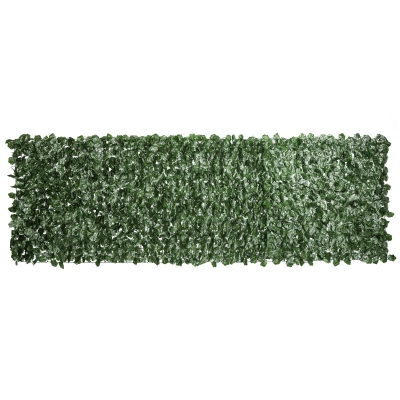 Outsunny Haie Artificielle 3x1m Brise-Vue Anti-UV Vert Foncé