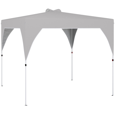 Outsunny Gazebo Pieghevole 3x3 m con Prese d'Aria Grigio Scuro