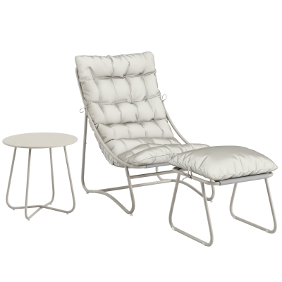 Outsunny 3-Piece Bistro Set with Cushions Outdoor Furniture