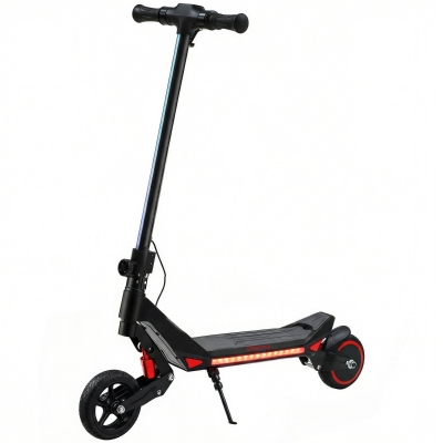 SPORTNOW Kids Electric Scooter Foldable LED Black