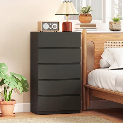 HOMCOM 5-Drawer Chest Modern Bedroom Storage Cabinet