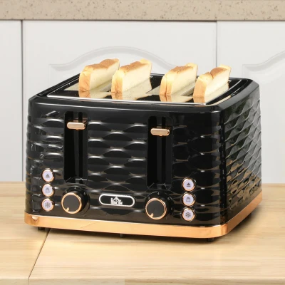 Toaster 29.3L x 27.6W x 18.9Hcm Black