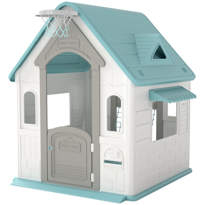 AIYAPLAY Maisonnette Enfants 5 en 1 Multicolore 132x118x124 cm