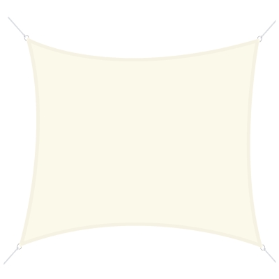 Outsunny Voile Ombrage 3x3m Polyester Crème Imperméable