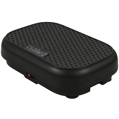 SPORTNOW Plataforma Vibratória com 120 Níveis de Intensidade, 5 Programas, Controle Remoto, Display LED para Fortalecimento Muscular Preto
