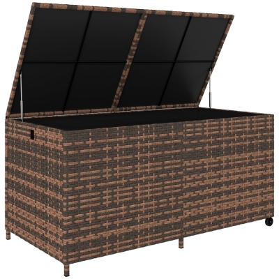Outsunny Rattan Garden Storage Box 650L Brown