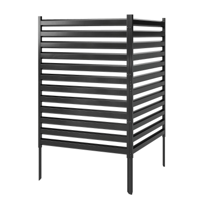 Outsunny Clôture Métal Noir 2 Panneaux 91x152cm Anti-Rouille