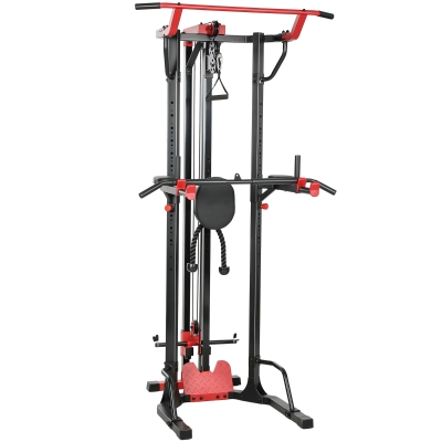SPORTNOW Power Tower Pull Up Bar Dip Station Home Gym
