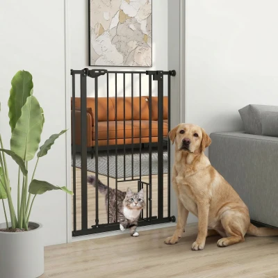 PawHut Cancellino Cani Alto 104cm Porta Piccola Nero