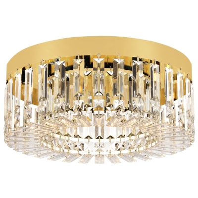 HOMCOM Crystal Chandelier 6-Light Gold for Living Room