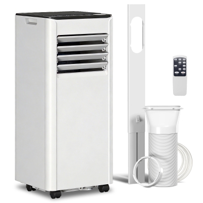 HOMCOM Aire Acondicionado Portátil 7000 BTU: Refrigeración, Deshumidificador, Ventilador, Modo Nocturno.