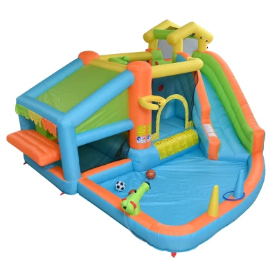 Castello gonfiabile per bambini con vasca, Multicolore