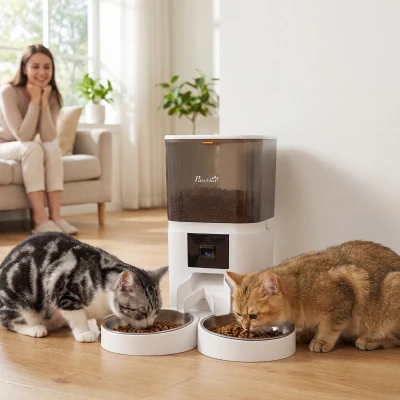 PawHut Automatic Cat Feeder 6L WiFi HD Camera