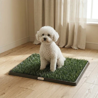 PawHut Tapis Chien Gazon Artificiel 63x50,5cm Bac Vert
