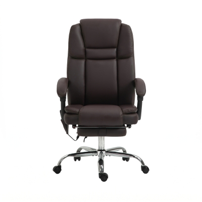 Vinsetto Six Point Vibrating Massage Office Chair - Dark Brown