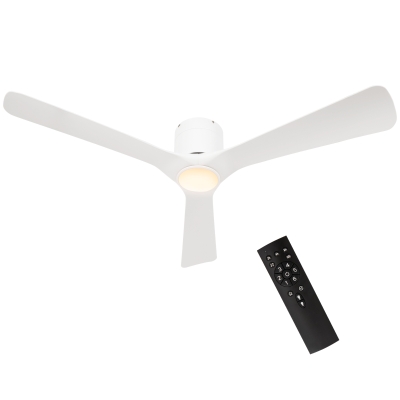 HOMCOM Ventilateur Plafond LED 6 Vitesses Blanc 132cm