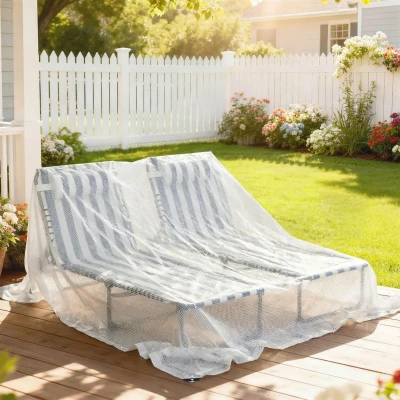 Outsunny Lona impermeable 3x5m, Robusto PE 140 g/m², Resistente a desgarros