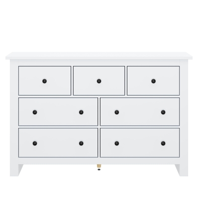 Madia credenza minimal con 7 cassetti, Bianco