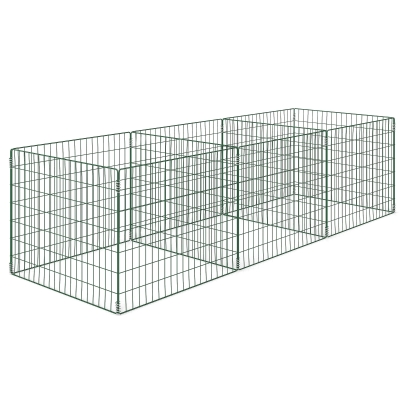 Komposter 1680L, 3-częściowy, stalowy, szybki, 270x90x70 cm