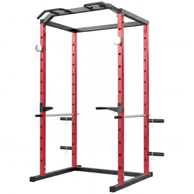SPORTNOW Power Cage Rack Réglable Métal 460kg Musculation