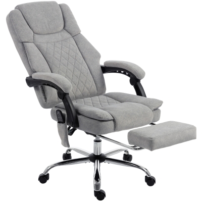 HOMCOM Office Chair Massage Reclining High Back Grey