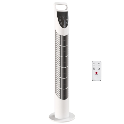 HOMCOM Tower Fan Oscillating 3 Speeds with Timer White