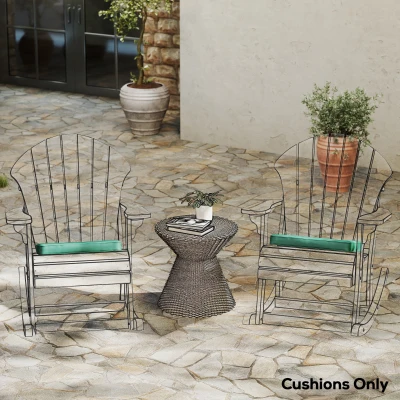 Outsunny Set of 6 Chair Cushions w/ Straps Green