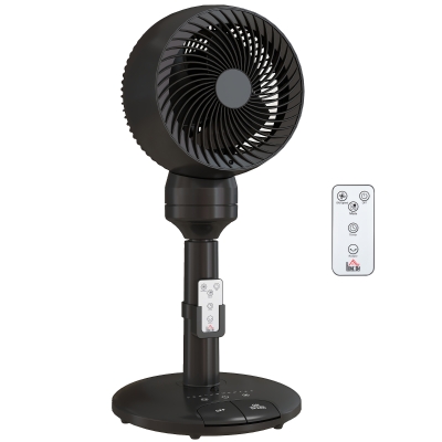 HOMCOM Pedestal Cooling Fan 9 Inch 3 Speed Black