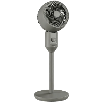 HOMCOM Pedestal Air Circulator Fan 9 Inch Grey