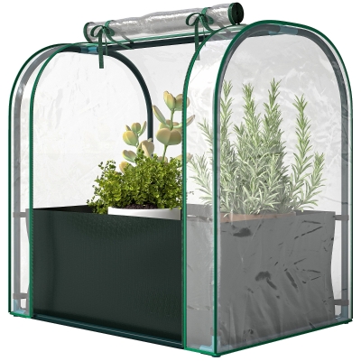 Outsunny Mini Serre Portable 68x50x70cm Vert Foncé