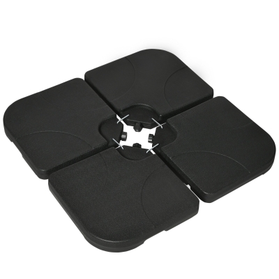 Outsunny Gewichtsplatten für Sonnenschirmständer, befüllbar, wetterbeständig, 104 cm x 104 cm x 7,5H cm, Schwarz