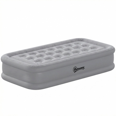 Outsunny Matelas Gonflable 1 Place Auto-gonflant Pompe Intégrée