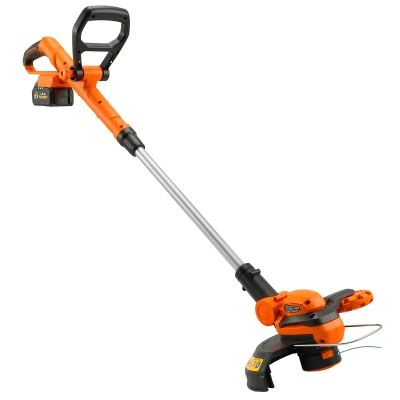 Outsunny Accu grastrimmer 21V met 2x4,0Ah accu's en oplader 25 cm maaibreedte verstelbare telescoopsteel