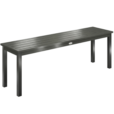 Outsunny 2-Seater Garden Bench Steel Frame Grey