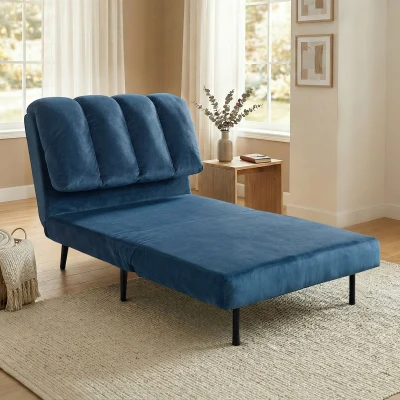 Poltrona Letto Pieghevole e Trasformabile, Blu