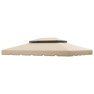 Outsunny Toile Remplacement Gazebo 4x3m Polyester Crème