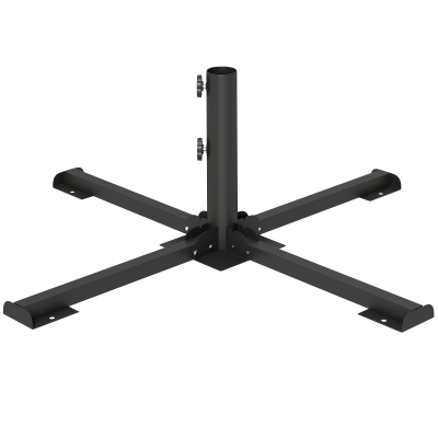 Outsunny Sonnenschirmständer Klappbarer Schirmständer Rohrdurchmesser 38 und 48 mm Kreuzständer für Sonnenschirme, Dunkelgrau