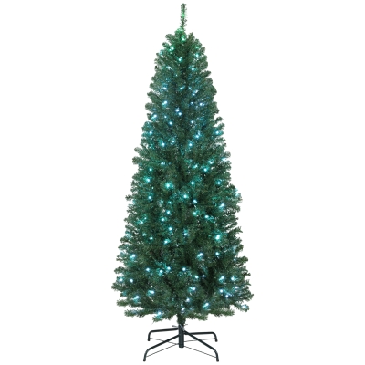 HOMCOM Sapin Artificiel 180cm LED Télécommande 899 Pointes Vert