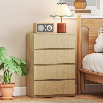 HOMCOM 4-Drawer Chest Modern Bedroom Storage Cabinet