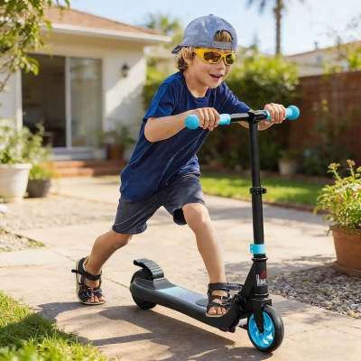 HOMCOM Folding Electric Scooter 120W 8km/h Sky Blue