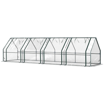 Outsunny Mini Serre Acier PE 360x90x90 cm Transparent